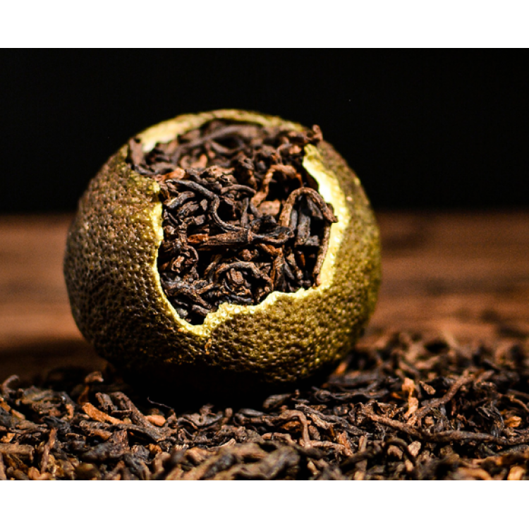 Green Orange Pu Erh ‘Xin Hui Xiao Qing Gan’ - Ripe Pu Erh Stuffed in Small Tangerine 