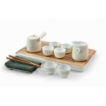 Kung fu tea set with primrose glaze complete tea tray