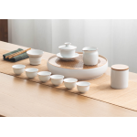 Gongfu tea fat white simple tea set