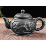 Yixing Dragon Purple Clay Pot Stainless Steel Filter Teapot