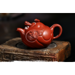 Yixing handmade raw ore Zhuni Dahongpao fish and dragon purple clay teapot