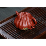 Yixing handmade raw ore Dahongpao imitation pumpkin purple clay pot