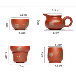 Yixing Purple Clay Pot Handmade Xishi Pot Zhuni Tea Set