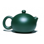 Yixing handmade original ore green clay painted purple clay teapot