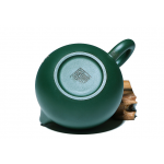 Yixing handmade original ore green clay painted purple clay teapot