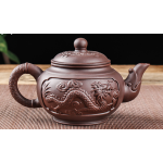 Yixing Dragon Purple Clay Pot Stainless Steel Filter Teapot